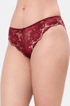 Amante Low Rise Half Coverage Bikini Panty - Red Berry — thumbnail 2